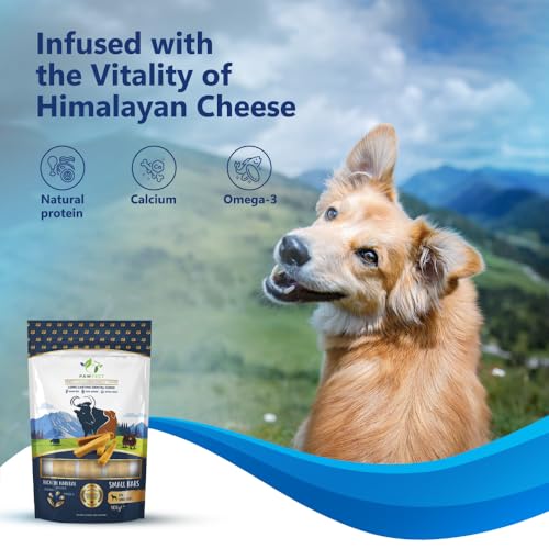 Image of Pawfect Himalayan Yak Cheese Chews for Small Dogs - 100% Natural, Long-Lasting Cheese Bone - Rich in Protein & Calcium - Daily Dental Treat- Plaque Off & Tartar Control- Pack of 3 (100g /3.53oz)