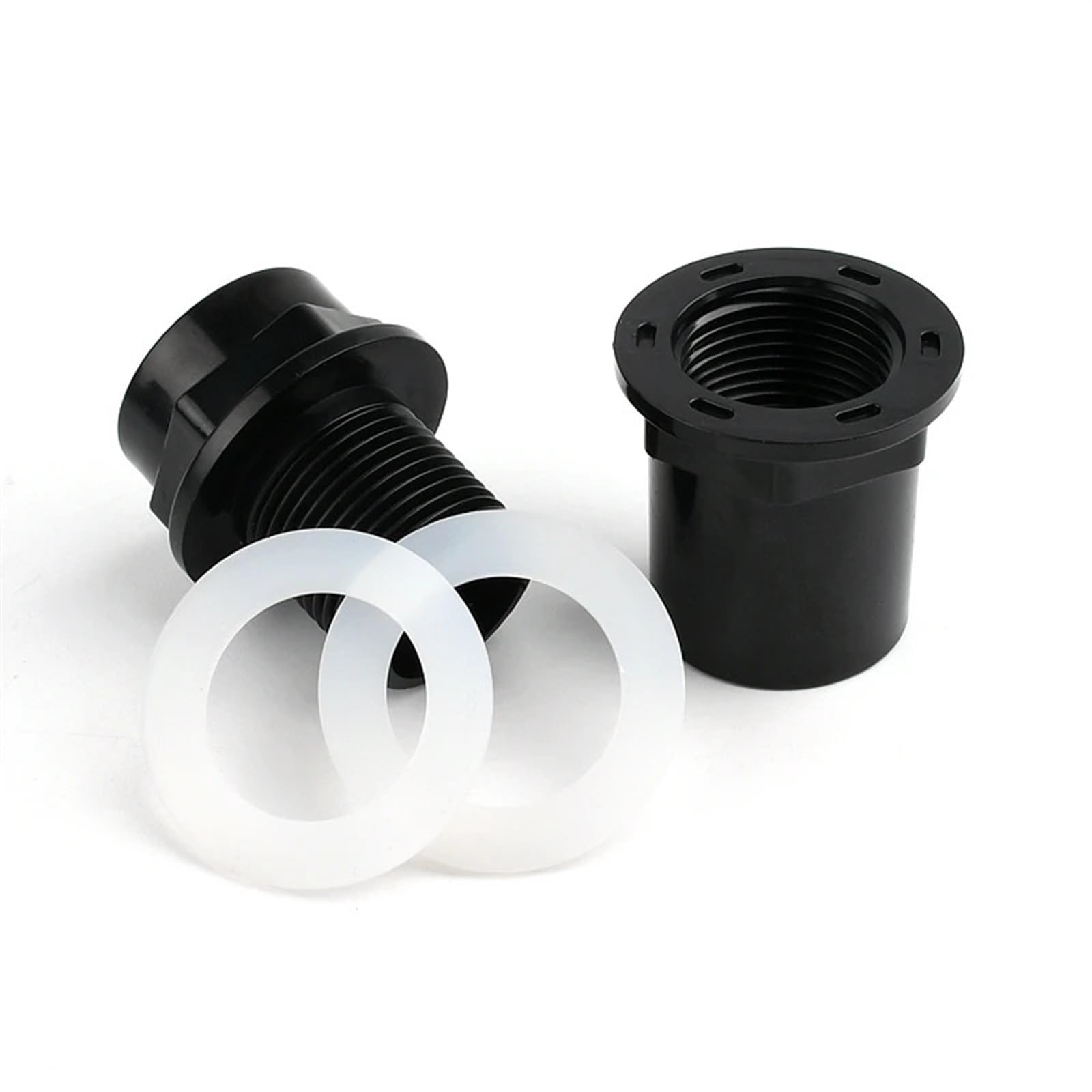 Raccord de tuyau de jardin Connecteurs de tuyaux en PVC de haute qualité, 1 pièce, 20/25/32/40/50 mm, joints d'entrée et de sortie de drainage d'aquarium épais, irrigation de jardin(Inner Dia 40mm)