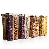 Wellwerks Cereal Storage Containers Set, 4-compartment Partitions Design Airtight Food Storage...
