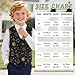 FUSURIRE Kids Golden Moon and Sun Print Vest Fashion Herringbone Boys Vest for Wedding Prom V Neck Formal Waistcoat with Pocket 5-6 Years