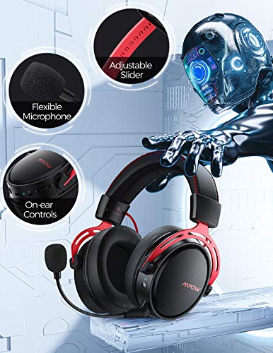Mpow Air 2.4G Wireless Gaming Headset for PS5/PS4/PC Computer Headset with Dual Chamber Driver,Upto 17 hours of Use, Noise Cancelling Mic, 3D Bass, Ultra Light Over-Ear Gaming Headphones for Switch