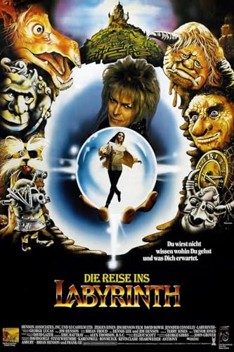 ART.COM Wall Art Print Labyrinth, (AKA Die Reise Ins Labyrinth), 1986, 12' x 18'