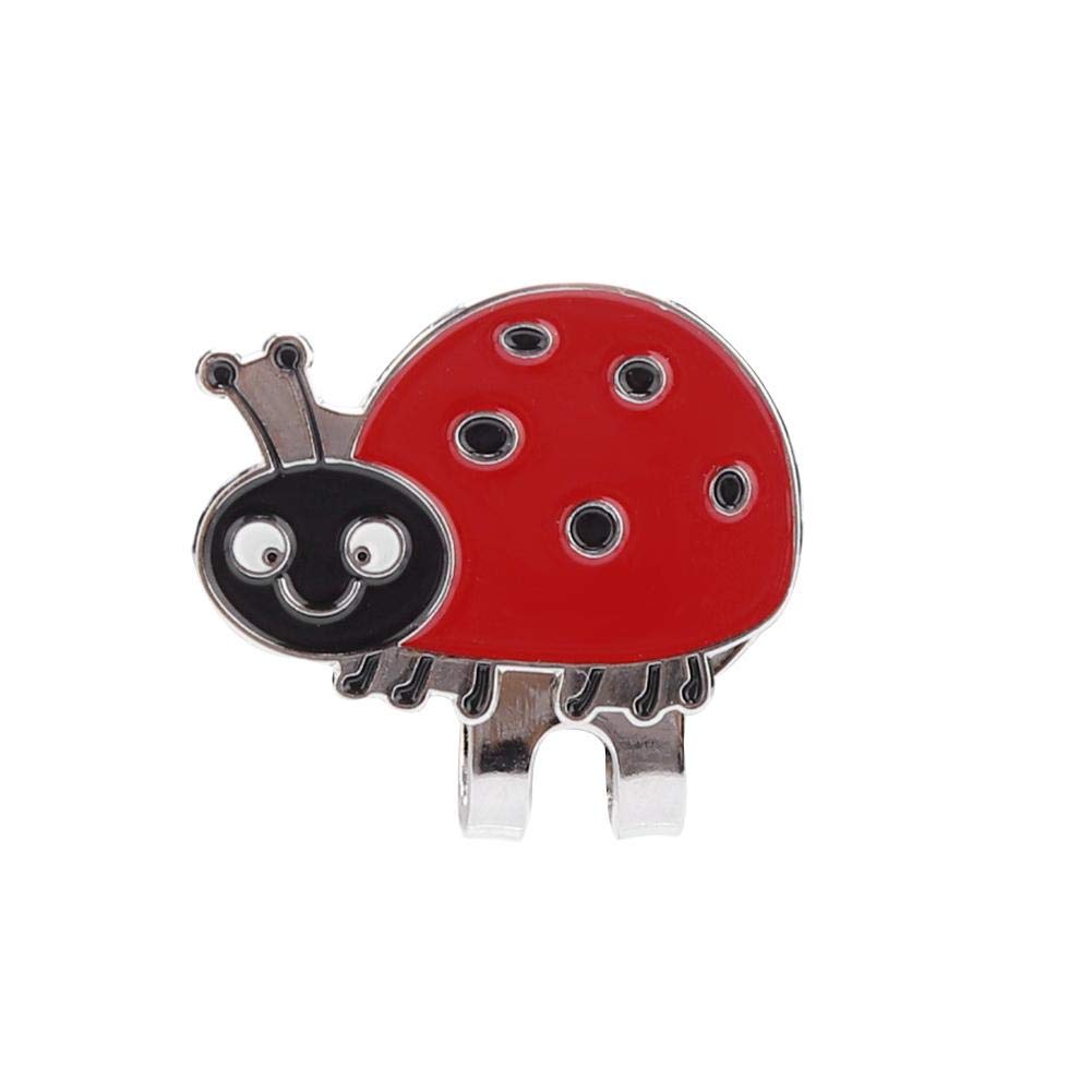 Vbestlife Clip de Sombrero de Golf, Marcador de Pelota de Golf Lindo de Acero Inoxidable con Regalo de Golf Marcador de Bola Magnética para Mujeres Lady Kids