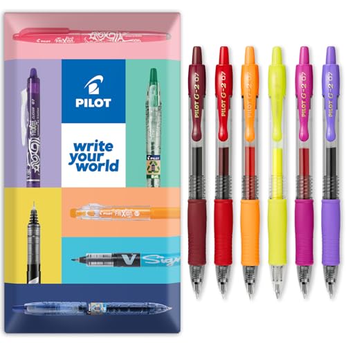 PILOT G-2 Bolígrafos retráctiles gel punta 0.7 mm x6