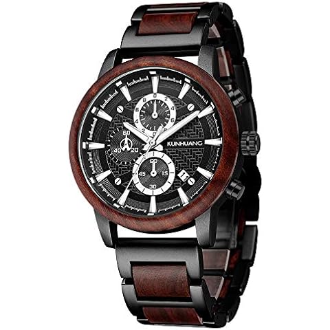 XIRUVE Holz Quarz Holzuhren Armbanduhr Cover