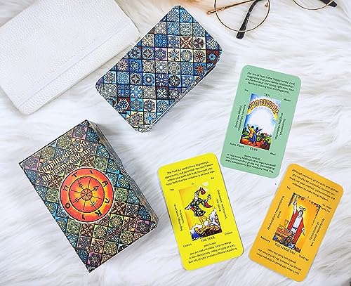 Simplified Tarot - Simplified Tarot by Jasmeet Kaur (Upgraded Version) - A 78-Cards Deck with Meanings on Both Sides - Upside/Downside, Yes/No Options, Zodiac Signs and Chakra Symbols & Elements
