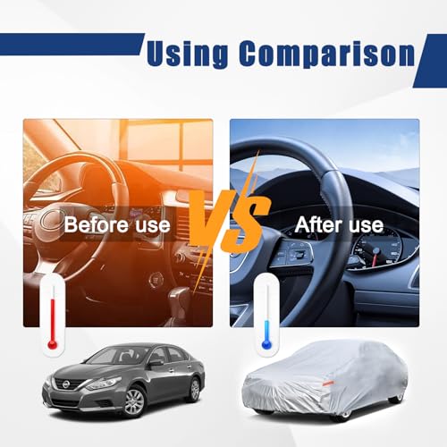 Image of Kayme 6 Layers Car Cover Custom Fit for Mazda Miata MX-5 MX5 (1990-2025) Waterproof All Weather for Automobiles, Outdoor Full Cover Rain Sun UV Protection.Sliver