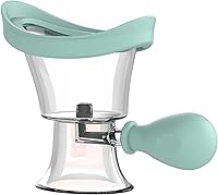 AITIME Portable Silicone Eye Wash Cup - Reusable Air Pressure Eye Rinse Kit for Dry Eyes, Contacts, Pet Hair Removal (Blue)