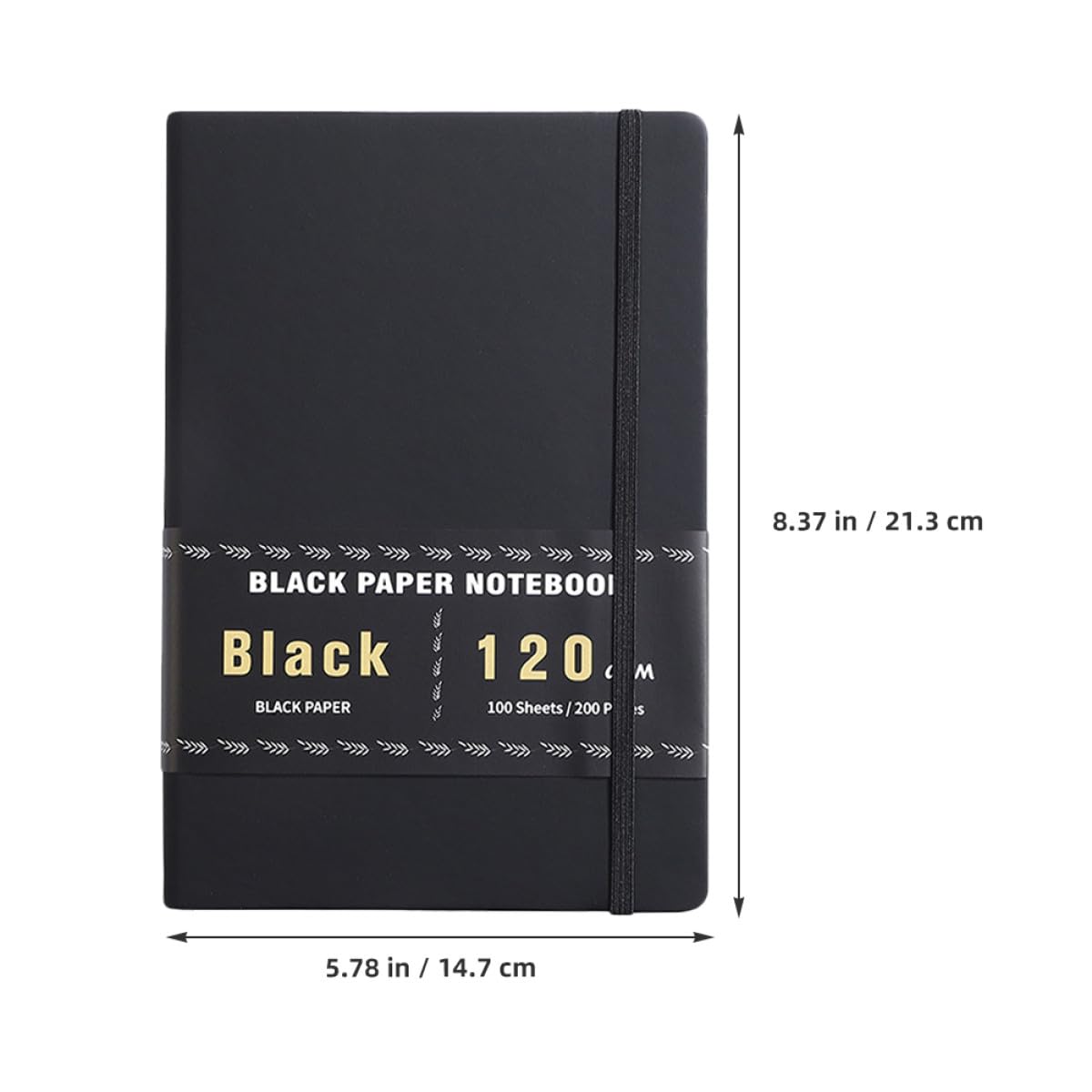Alipis Diario Quaderno Nero A5 200 Pagine Vuote Carta Nera Taccuino per Appunti Schizzi Uso Creativo Portatile per Uomini e Manager Viaggio e Lavoro