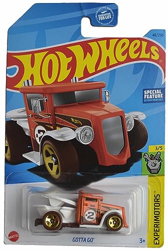 Hot Wheels Gotta Go Experimotors 1:64 Naranja Blanco miniatura 1