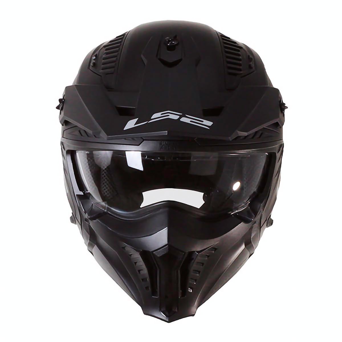 LS2 OF606 Drifter Open Face Full Face Modular Motorcycle Helmet Matt Black