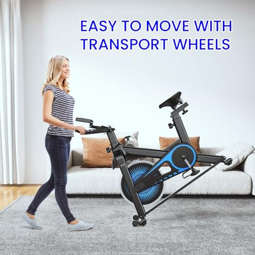 Image of NAYSAYE Exercise Bike, Adjustable Stationary Bikes with Smartphone Mount, Professional Exercise Bike with Digital Pulse Display for Home and Office