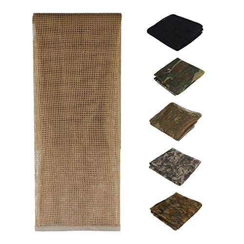ToopMount Sniper Veil Tactical Scrim Net Face Cover Desert Xima Mesh Scarf 70.9X35.5 Inch Polyester (Sand) - Image 4