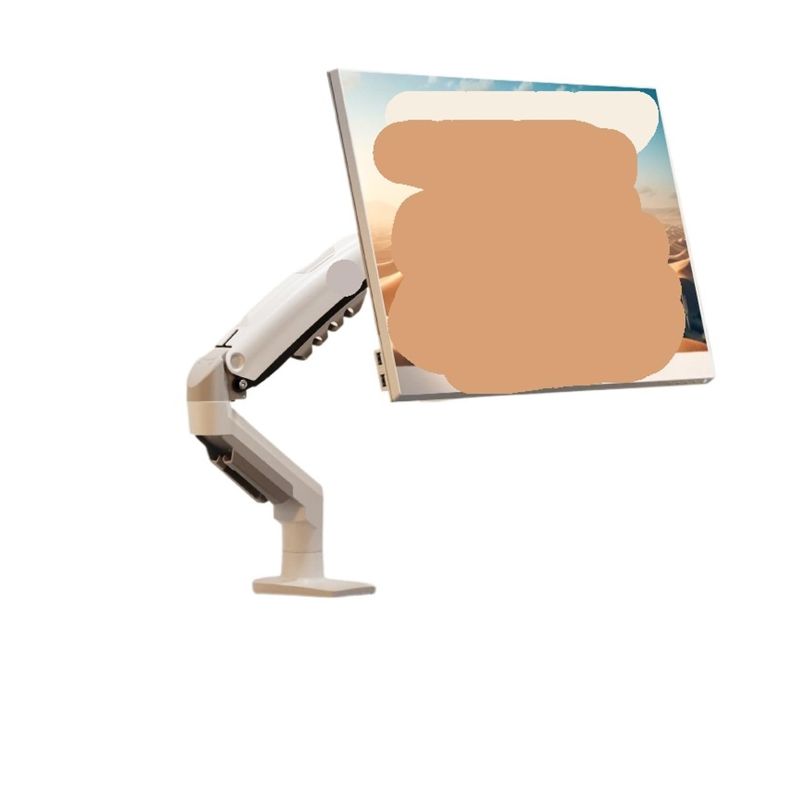 MOUKWLEK Monitor stand robotic arm base hole spacing(White)