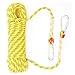 Corda di Sicurezza per Arrampicata su Roccia,Diametro 12 mm, 12 KN ad Alta Resistenza, per Attrezzature da Arrampicata per Soccorso antincendio, Escursionismo, Alpinismo,Giallo,10m