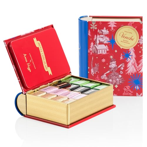 Venchi - Collezione Natale - Mini Libro Rosso con Cioccolatini Cremino Assortiti, 181 g - Con 'Nocciola Piemonte IGP' - Idea Regalo - Senza Glutine