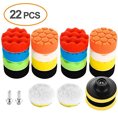 Preisvergleich Produktbild Chutoral 7,6 cm 22-teiliges Set von Auto Beauty Wachs- und Polierpad Schwamm Scheibe Polieren und Wachsen Schwamm Pad Kit für britische Autopoliermaschine