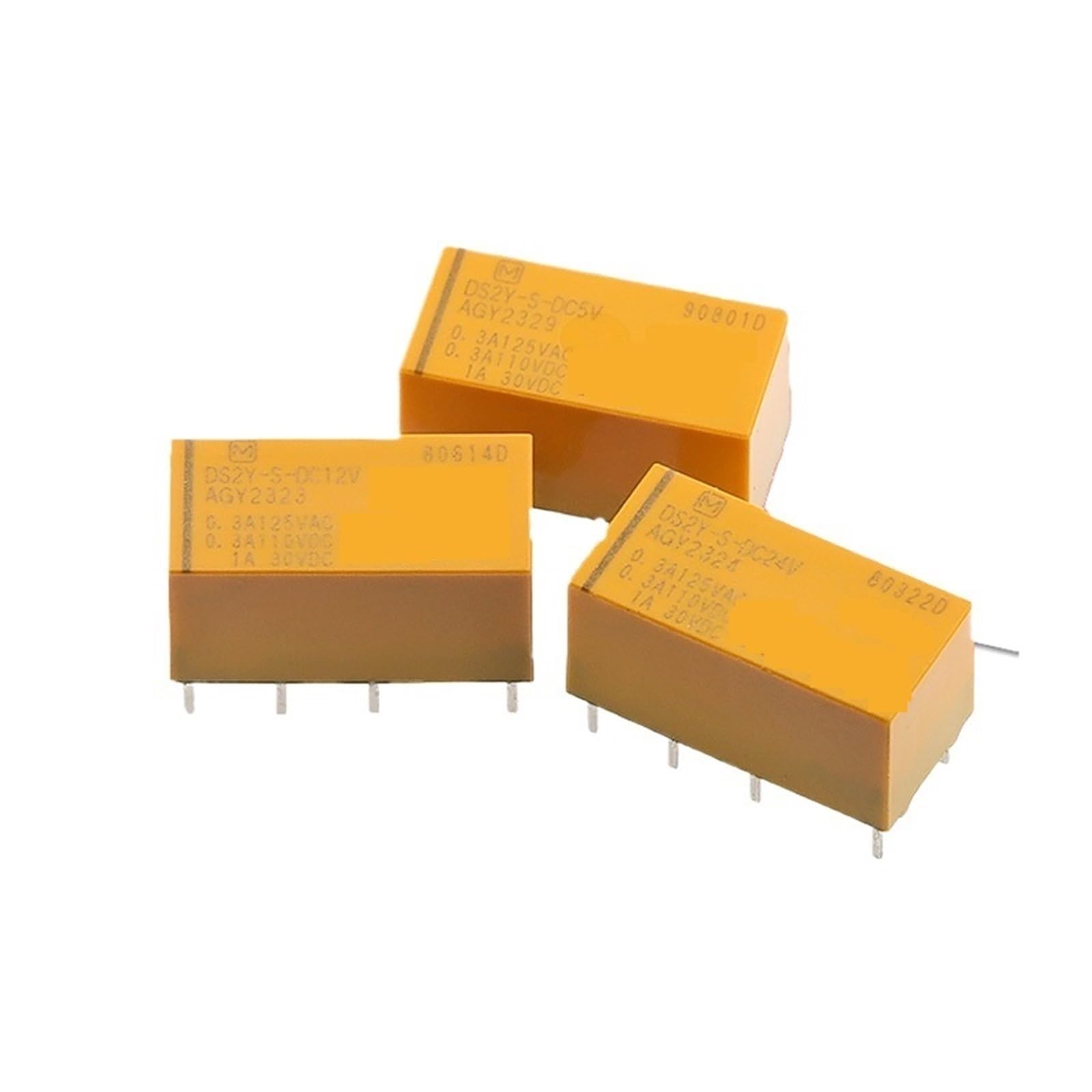 Relais DS2Y-S-DC24V miniature 1A 8 broches pour commutation 12V CC