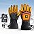 Heated Gloves, Heated Gloves for Men Women Rechargeable Electric Waterproof Thermal Warm Work Winter Gloves Hand Warmers for Cold Weather Cycling Skiing Hiking Hunting (One Size, Black)