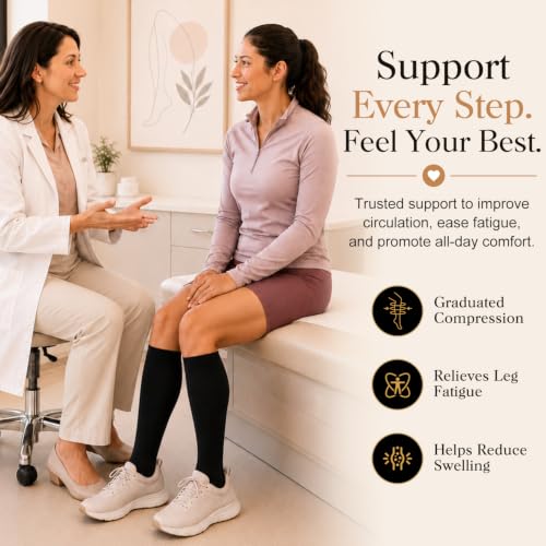 Image of Laite Hebe 4 Pairs-Compression Socks for Women&Men Circulation-Best Support for Nurses,Running,Athletic