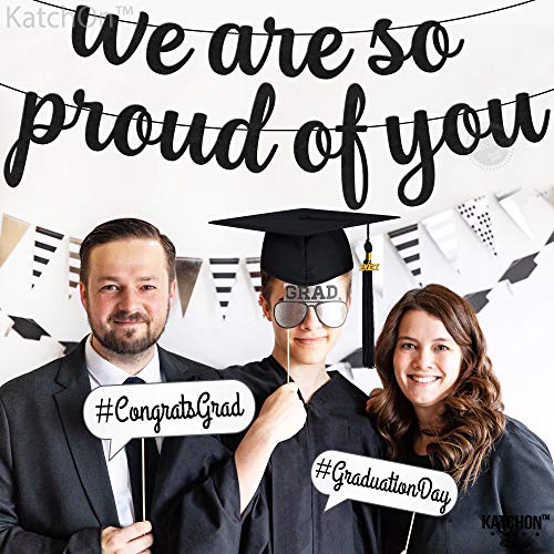 Image of KatchOn, Felt We are So Proud of You Banner - 8 Feet, No DIY | Congratulations Banner 2026, 2026 Graduation Decorations | We are So Proud of You Sign for Air Force Decorations for Party