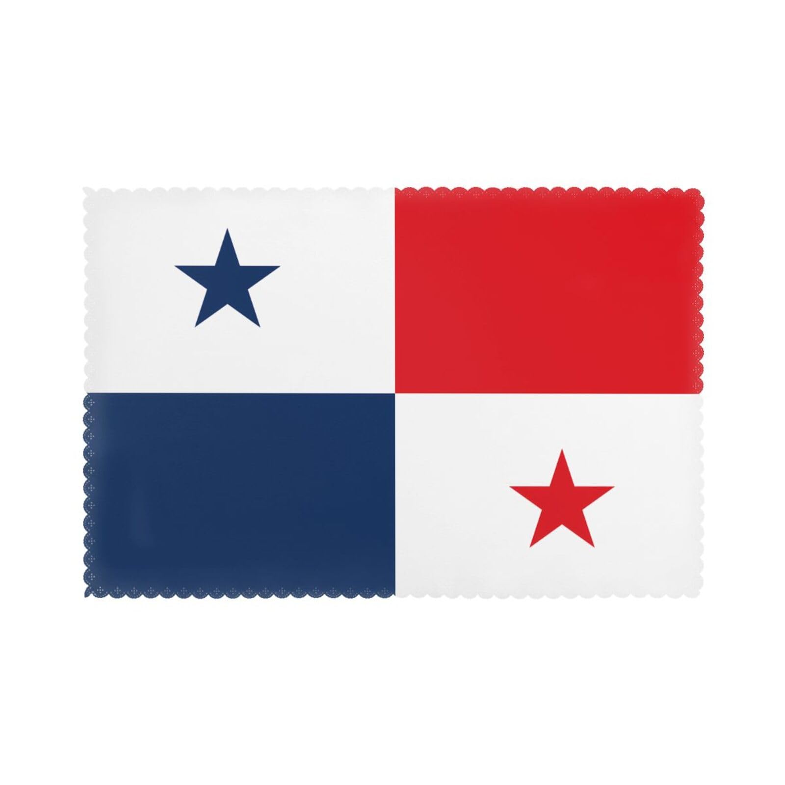 Flag of Panama Placemats set of 6, insulated, washable, suitable for kitchen, dining room, parties, etc.