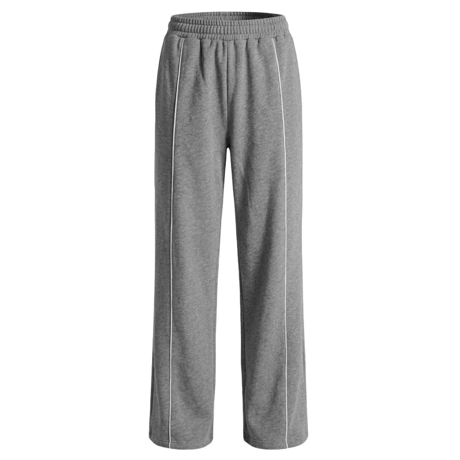 Generisch Jogginghose Damen Baumwolle Wanderhose Lang Einfarbig Weites Bein Jogginghose Palazzo Hose Mit Taschen Freizeithose Casual Strandhose Luftige Sommerhosen Sporthose Damen Baumwolle Stoffhose