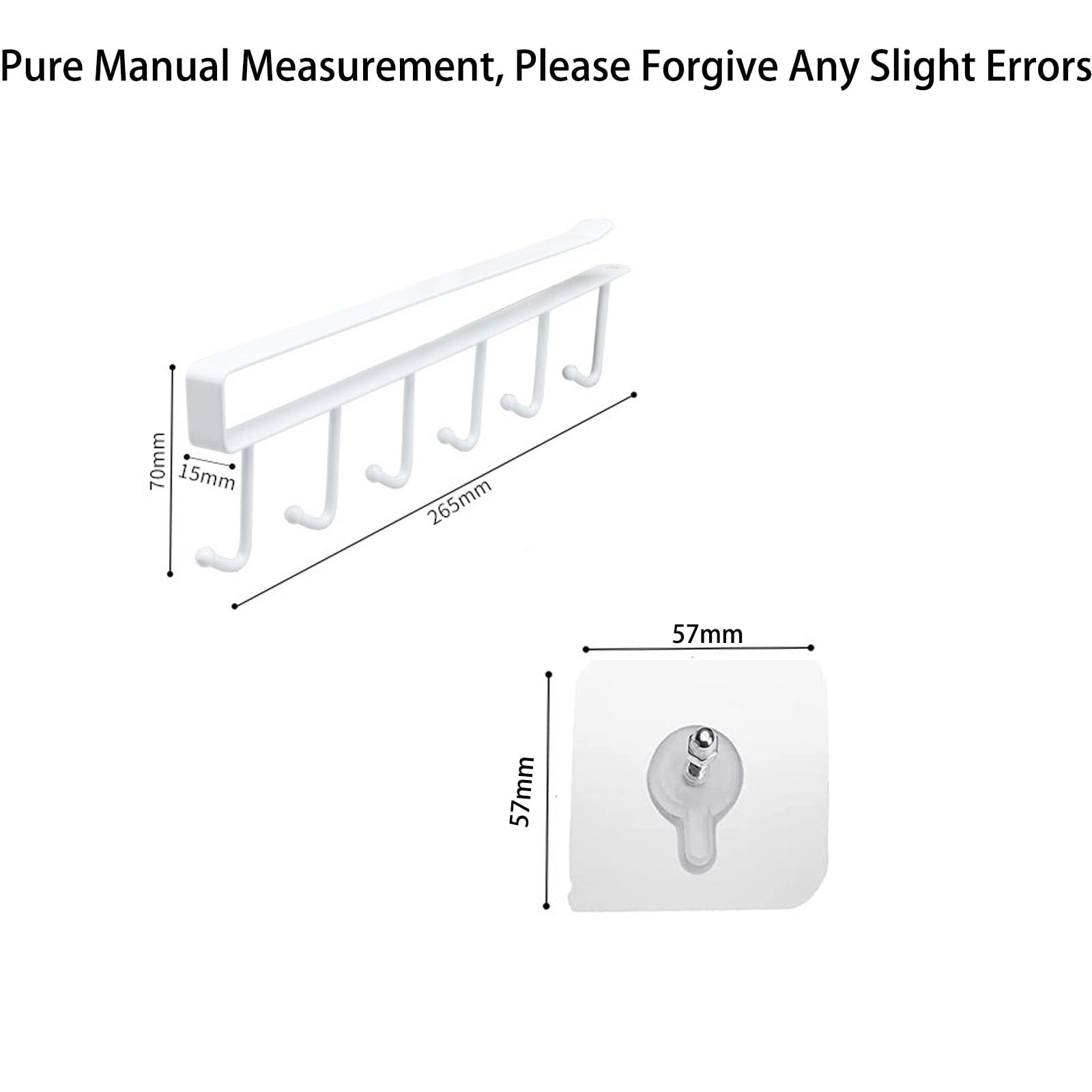 LIUCONGBD 2x Tassenhalter Für Schrank - 6 & 12 Haken Ohne Bohren Für Küche & Bar