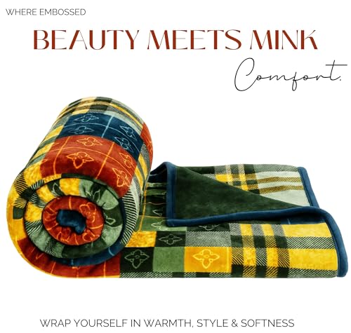 Image of VAS COLLECTIONS Premium Soft Mink Blanket 4.1 Kg, 700 GSM | Luxurious Plush Fleece Heavy Winter Blanket for Double Bed | Ultra Soft, Warm & Cozy Blanket for All Seasons (218 x 224 cm) (Multicolor 3)
