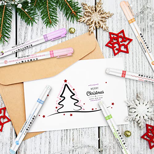 7 penne doppie punte per evidenziatore curvo