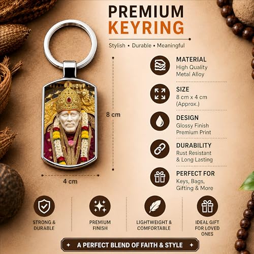 Image of Premium Printed Metal Keychain for Men & Women | High-Definition Artwork Print | Durable Key Ring for Car, Bike, Home & Office Keys | Stylish Decorative Key Holder Gift