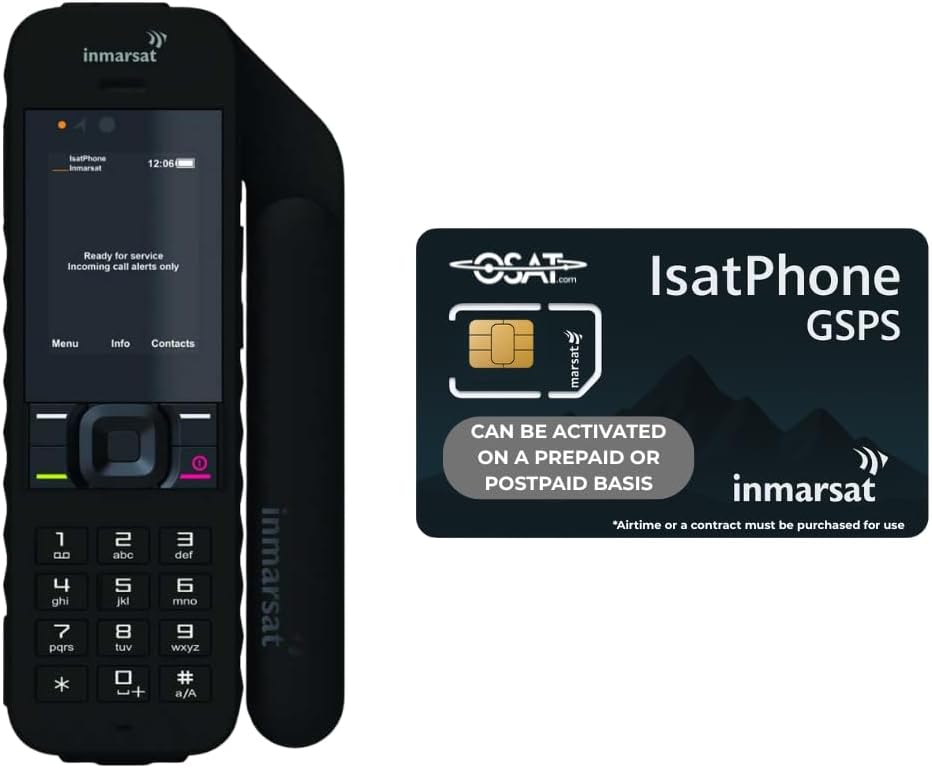OSAT Inmarsat IsatPhone 2 – Global Satellite Phone with Reliable Voice | Long Battery Life | GPS Tracking | Weather-Resistant Design | Emergency Assistance Button