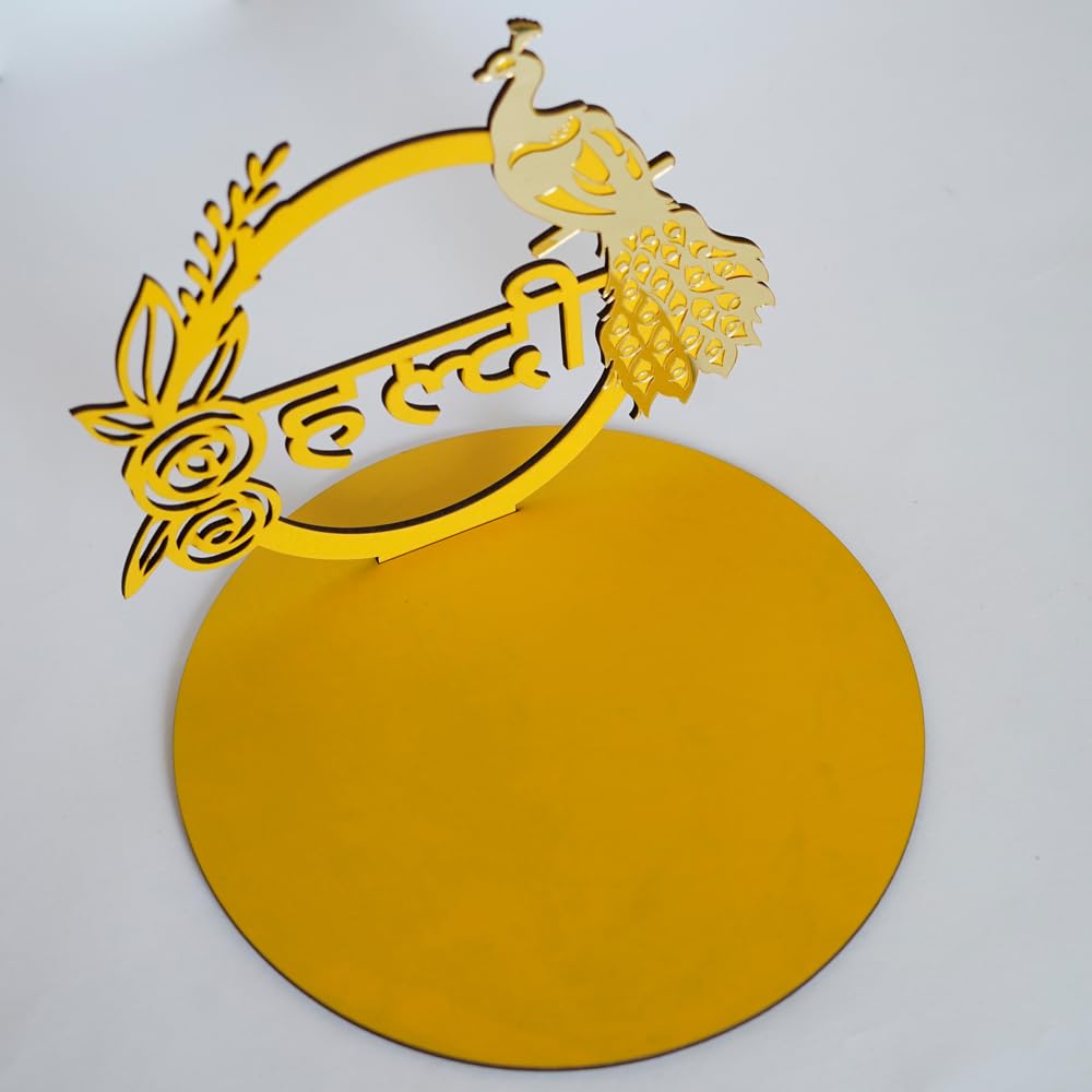 DECSTY Combo of Haldi Mehendi Platter | Haldi Mehendi Tray | Traditional Wedding Platter for Haldi & Mehendi Ceremony 2