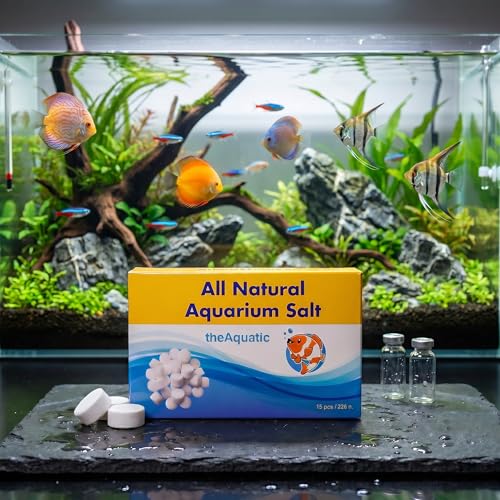 Image of Premium Aquarium Salt, Aquarium Salt Freshwater Tablets for Aquarium Water Treatments Essential Supplies (15 Tablets)