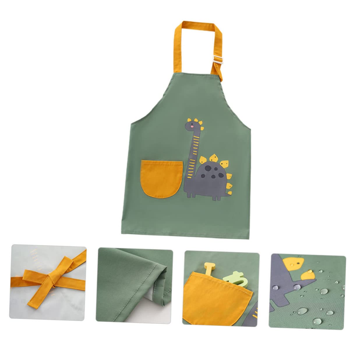 SUPVOX 2 Piezas Delantal De Bebé Delantal De Estudiante Antisuciedad Bata De Bebé De Cocina es Ajustables Para Niños De Cocina Ajustable De