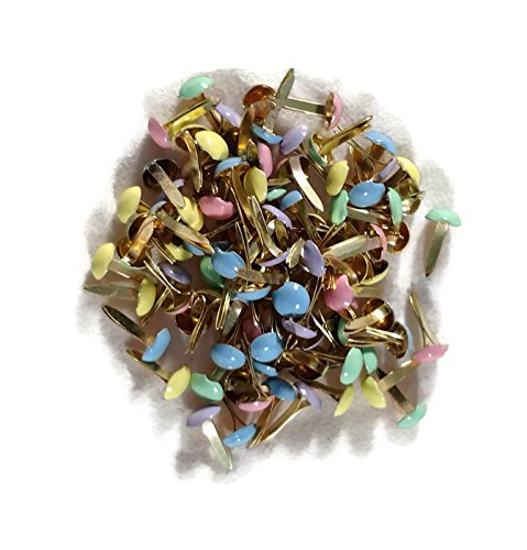 CREATIVE IMPRESSIONS Pastel Colored Assorted - Mini Round Brads - 100ct