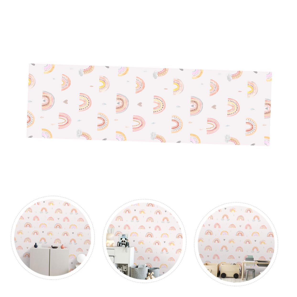 1ensemble Autocollant Mural Garçon Fille Avec Motif Arc-ciel Décoration Pour Chambre Garçon Fille Facile à Appliquer Retirer Sans Résidu Design Ludique Pour