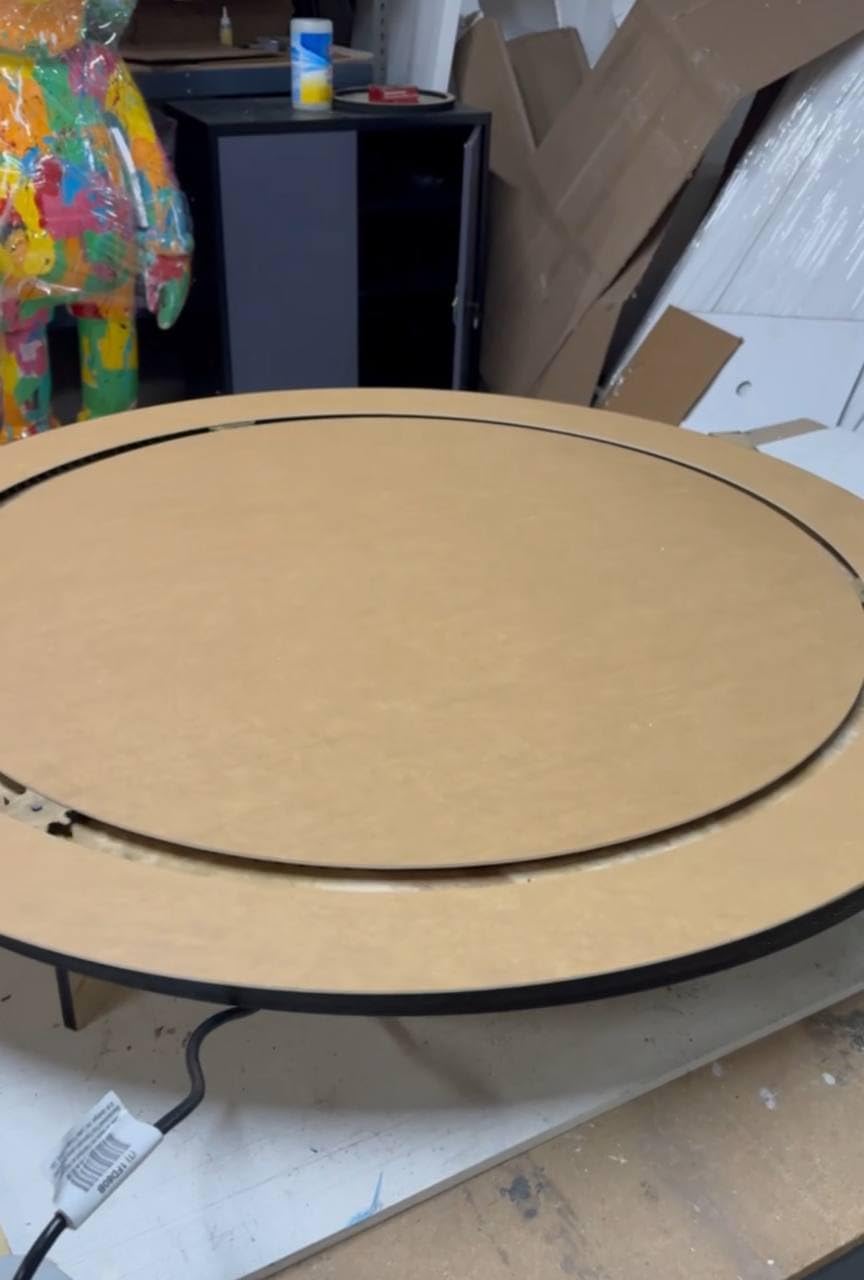 Double Rotating Cake Stand for Big Wedding Cake - 360° Smooth Turntable for Decorating & Display (24 inches)