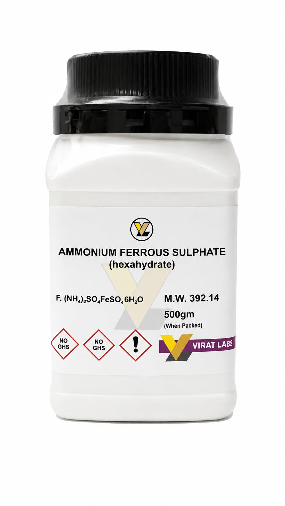 Ammonium Ferrous Sulphate 98.5% Hexahydrate 500gm | Lab Testing Use, Research Purpose, Diammonium Iron(II), 500gm Pack-image-19