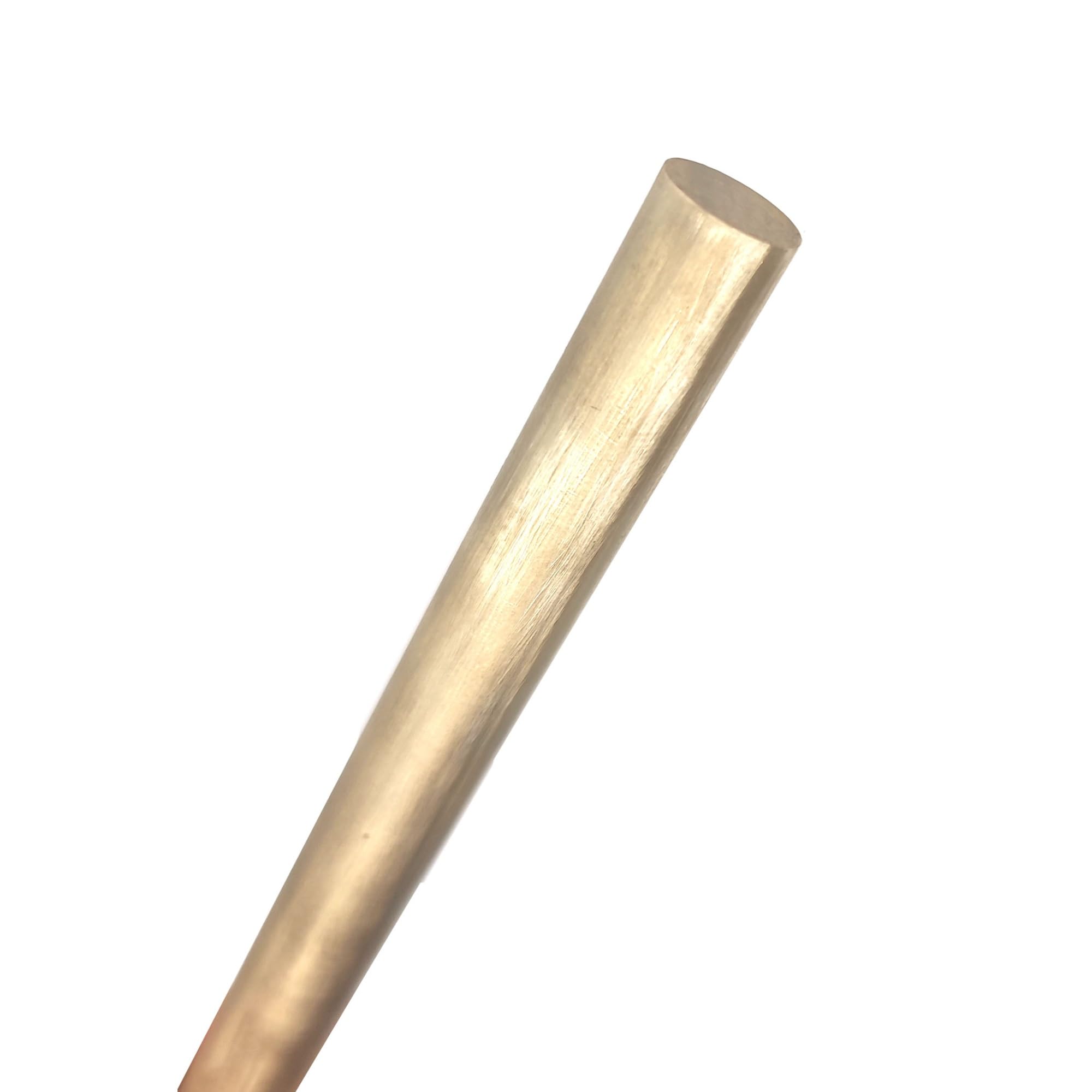 Asta in ottone for modellismo, diametro 1,6-20 mm, lunghezza 100-500 mm, barra tonda in ottone for manico di coltello fai da te, filo circolare Materiale Grezzo(12 x 500mm)