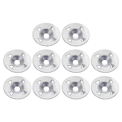 PATIKIL 28mm Dia. Washers for Fixing Insulation Board 500 Pack Flat Metal Gaskets Pin Fasteners for Fasten Foam Panels Sheets Gypsum Board to Wall Ceilings