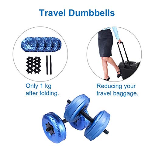 Dumbbell Set Kan Worden Gevuld Met Water En Verstelbare Halters Mannen En Vrouwen Fitness Draagbare Halters Travel Home… - Afbeelding 5