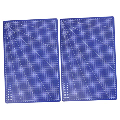 NUOBESTY 2pcs A3 Self-healing Cutting Mat Scale Pvc Single-sided Cutting Pad for Diy Leather Cutting Table Hobbyists