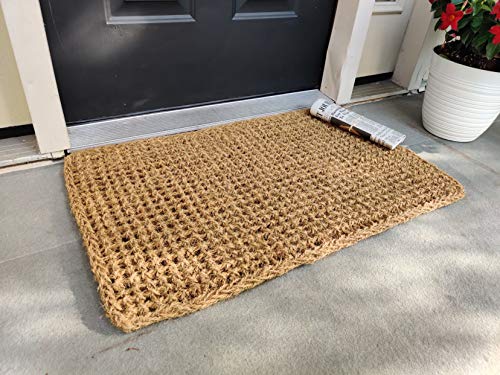 Kempf Rectangle Dragon Coco Coir Doormat, 22-inch by 36-inch, Entrance Mat, Indoor Outdoor, Natural Fiber Mat, Large Size - Thumbnail 6