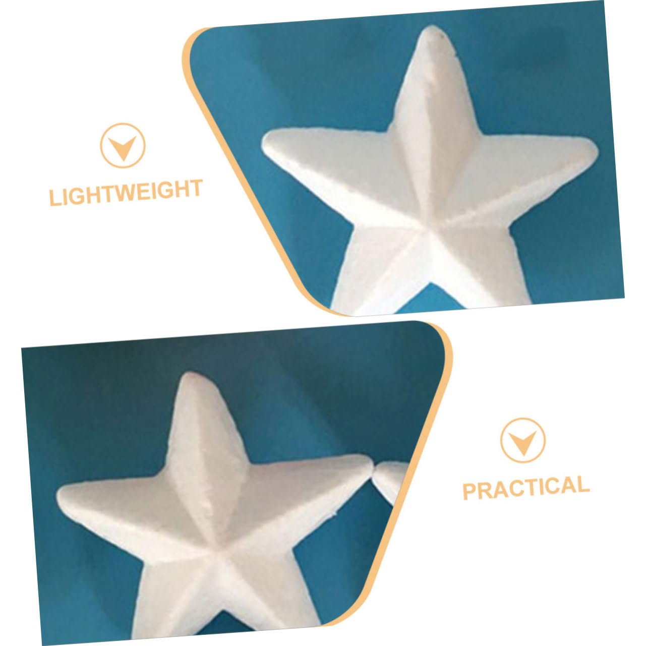 Lot De 20 étoiles En Mousse Blanche 5 Cm – Légères, Peignables, Pour Décorations Noël, DIY, Artisanat - 10