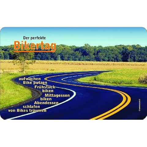 Rahmenlos® Frühstücksbrettchen - Der perfekte Bikertag- küchen- und lebensmittelgerechtes Resopal 23,5 x 14,5 cm Cover