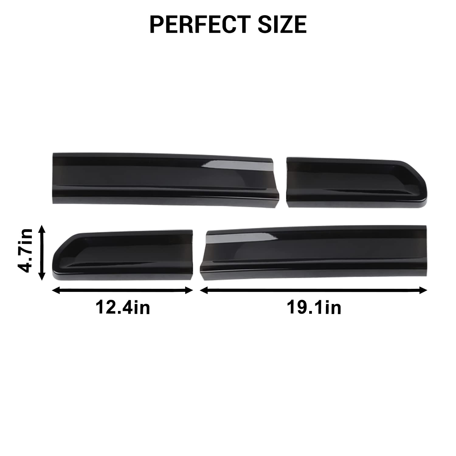 Jimen Compatible avec Dodge Challenger 2009-2014, 4 pièces de garniture de phare arrière accessoires extérieurs