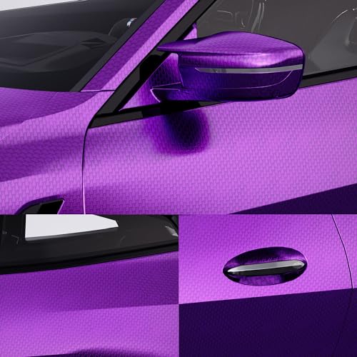 Image of Lypumso Plating Chrome Purple Vinyl Wrap Film, Mirror-Like Gloss Finish for Car, Motorcycle | Easy DIY Install & Air Release | Removable No Residue 1ft x 10ft