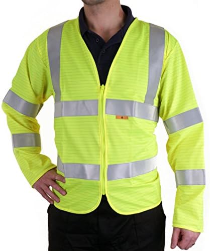 FIRE RETARDANT HI-VIS JERKIN SATURN YELLOW XXXL