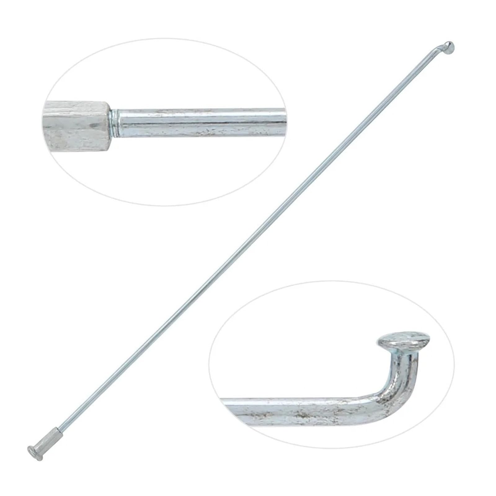10 zestaw szprych rowerowych 13G 2,2 mm, srebrna, stal węglowa, z akcesoriami do roweru trójkołowego i zamiennika koła rowerowego, 190-270 mm